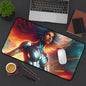 Desk Mat - Futuristic Superhero Digital Painting