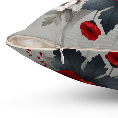 Ivory's Poppies Decorative Pillow