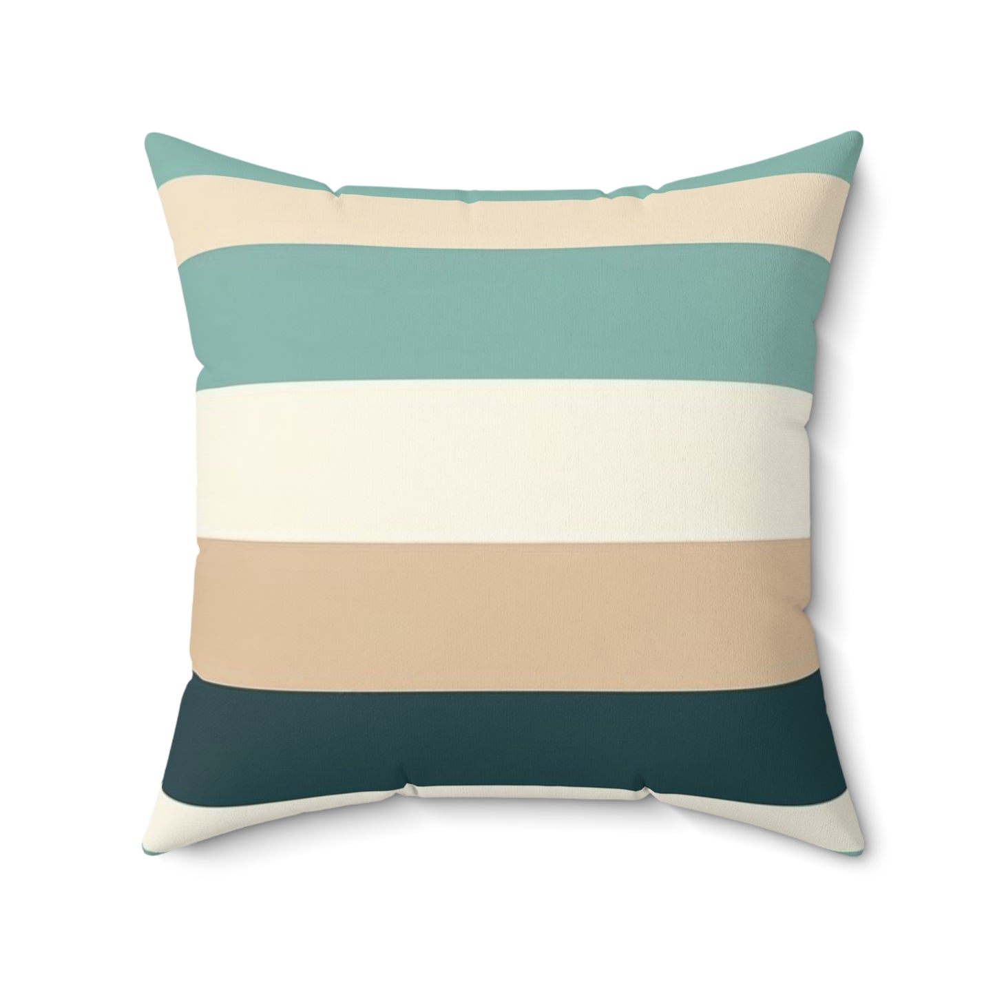 Teal Striped Contemporary Style Pillow