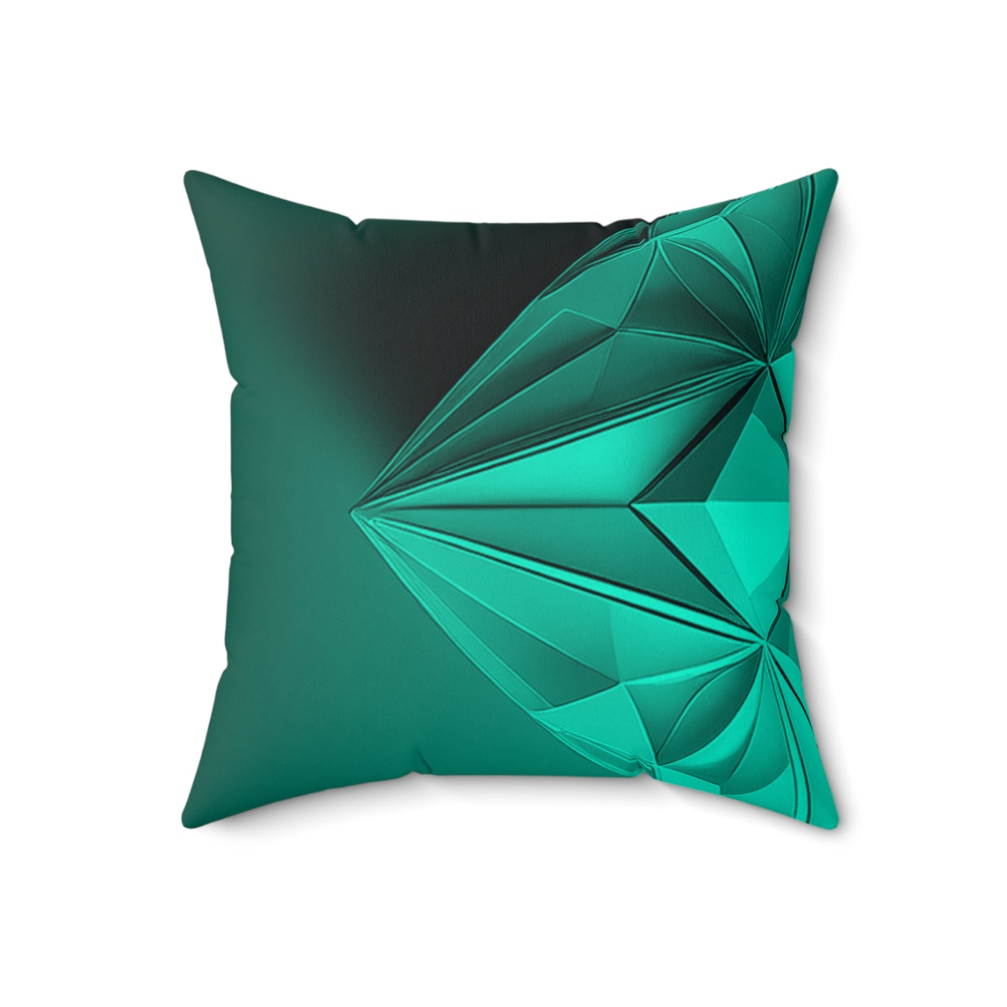 Green Diamond Accent Pillow