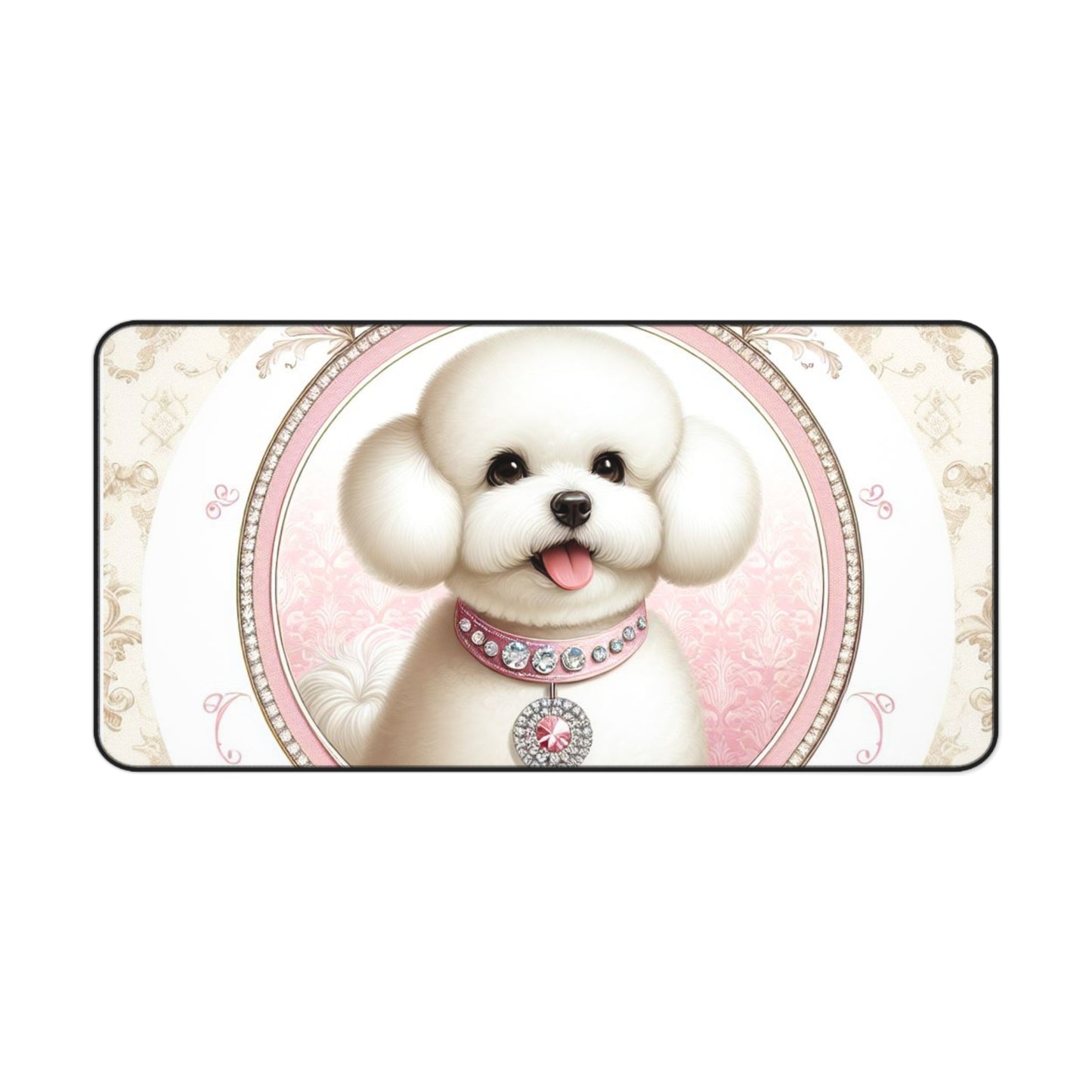 Fur Baby in Pink Desk Mat