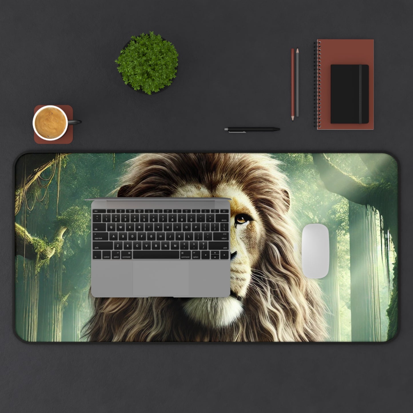 Desk Mat - Lion in the Forest