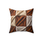 Brown Checkered Decorative Pillow