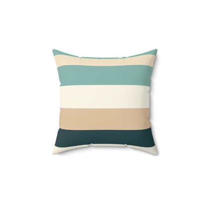 Teal Striped Contemporary Style Pillow