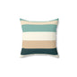 Teal Striped Contemporary Style Pillow