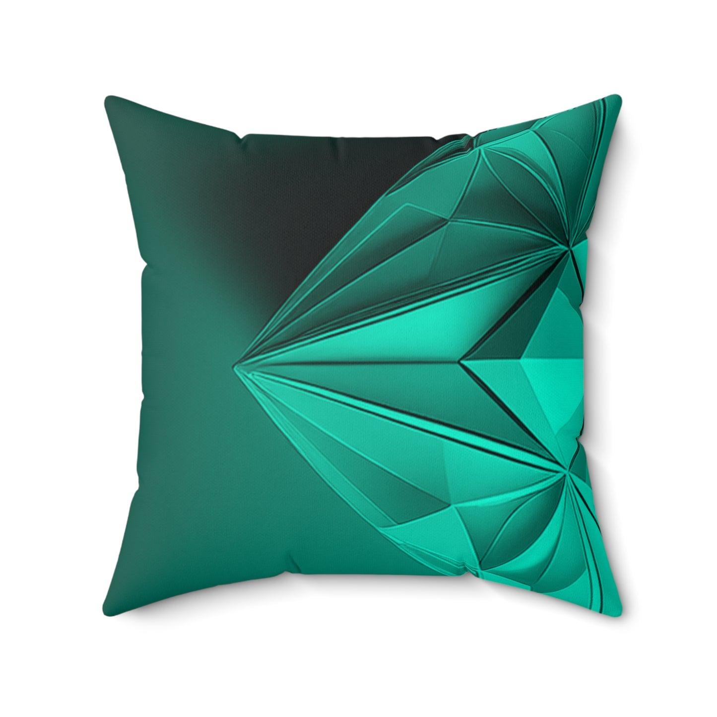 Green Diamond Accent Pillow
