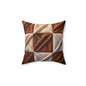 Brown Checkered Decorative Pillow
