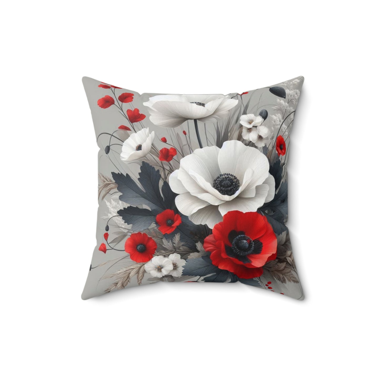 Ivory's Poppies Decorative Pillow