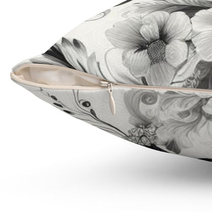 Botanical Elegance Throw Pillow