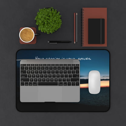 Desk Mat - 'Your passion is your power' Sunset River View