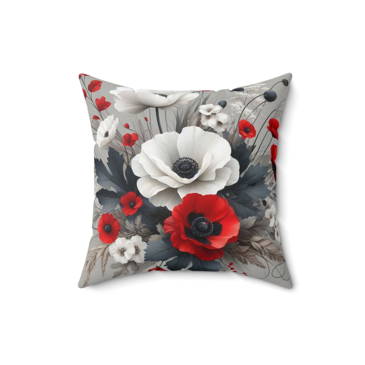 Ivory's Poppies Decorative Pillow