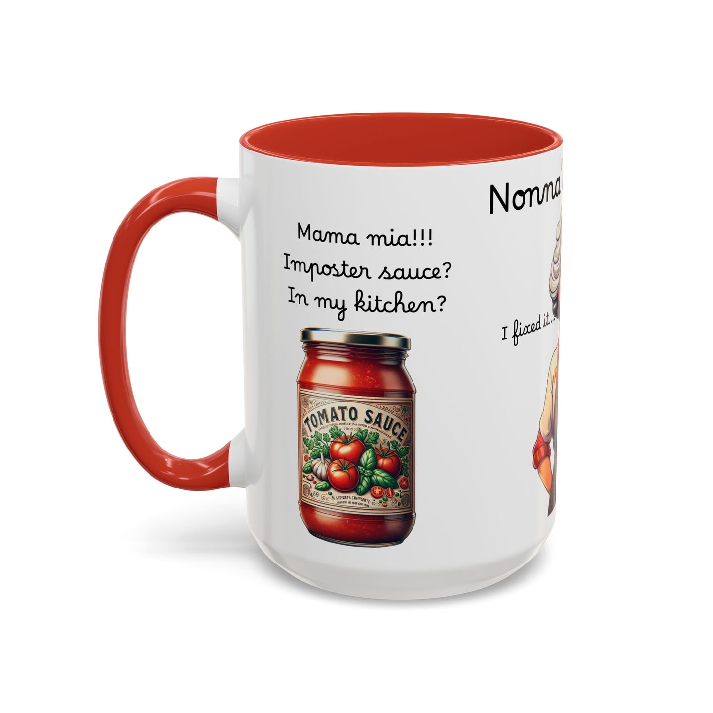 Nonna's No-No's Accent Coffee Mug - 15oz | Perfect for Home Chefs & Food Lovers