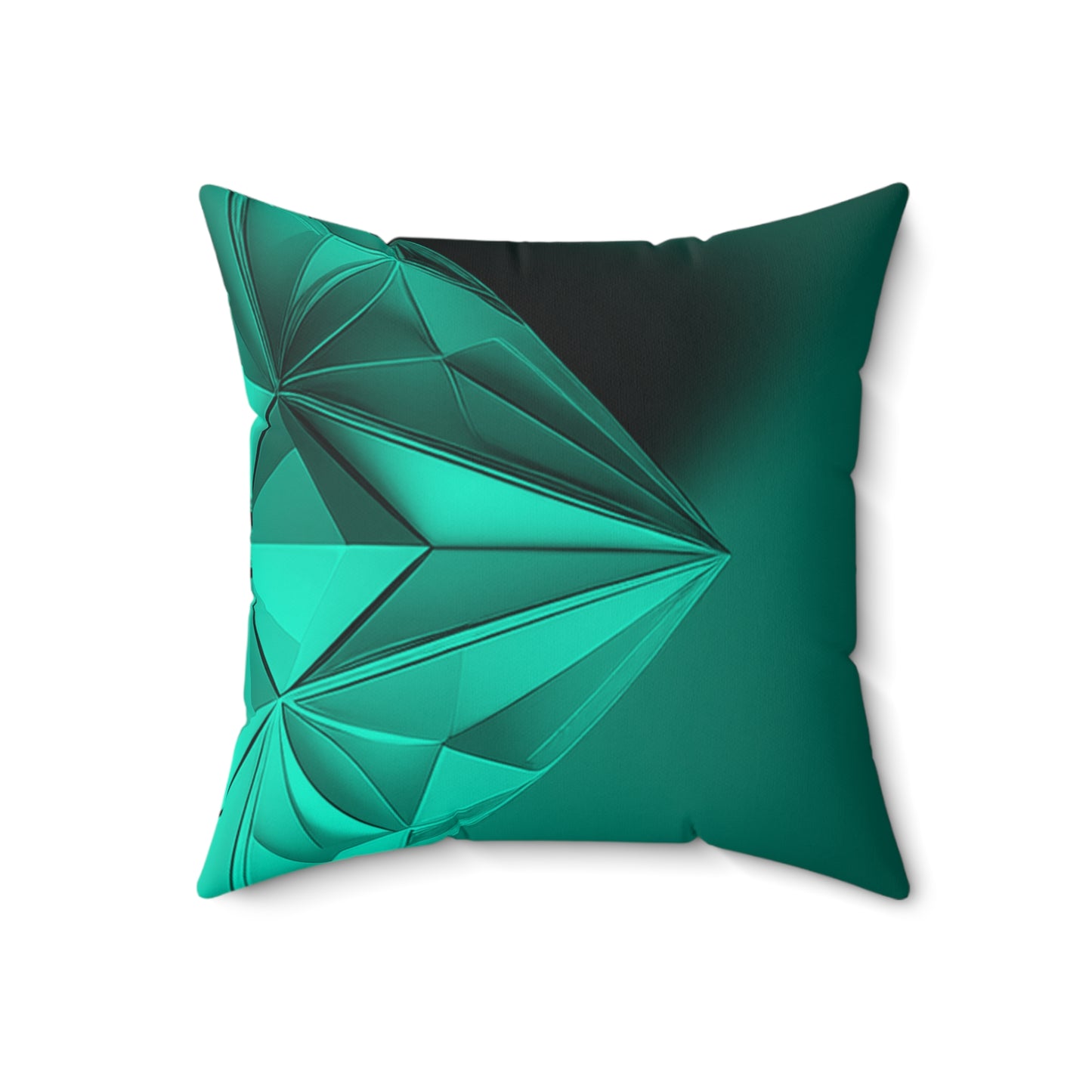Green Diamond Accent Pillow