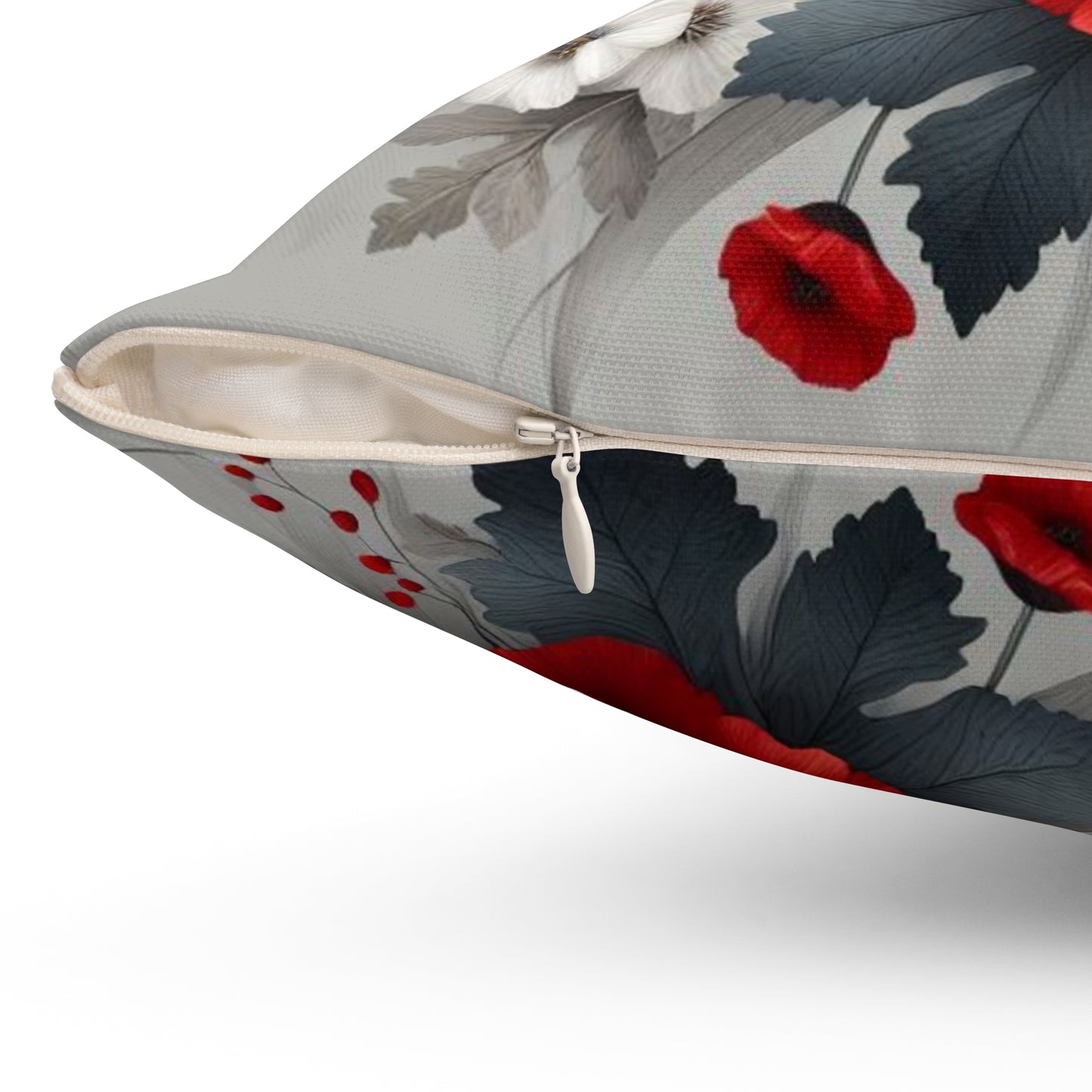Ivory's Poppies Decorative Pillow