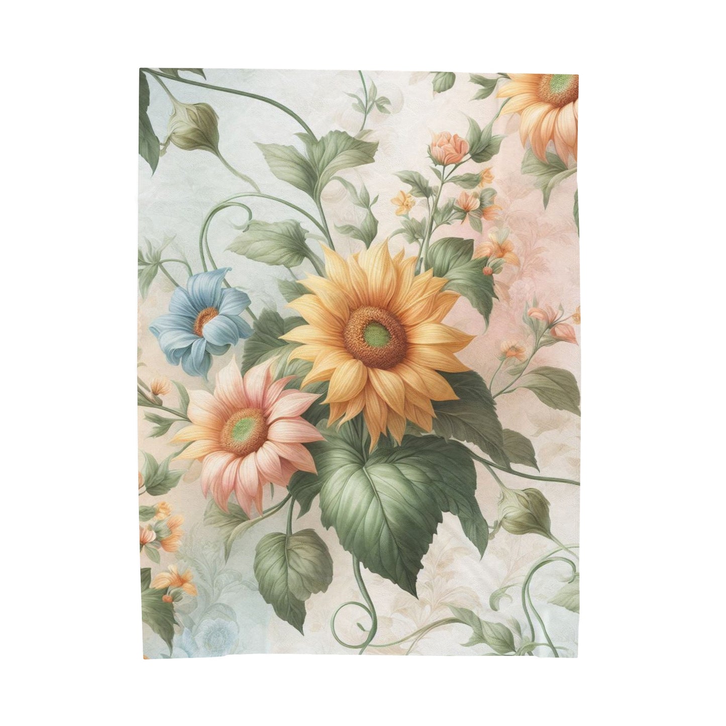 Floral Bliss Plush Throw Blanket