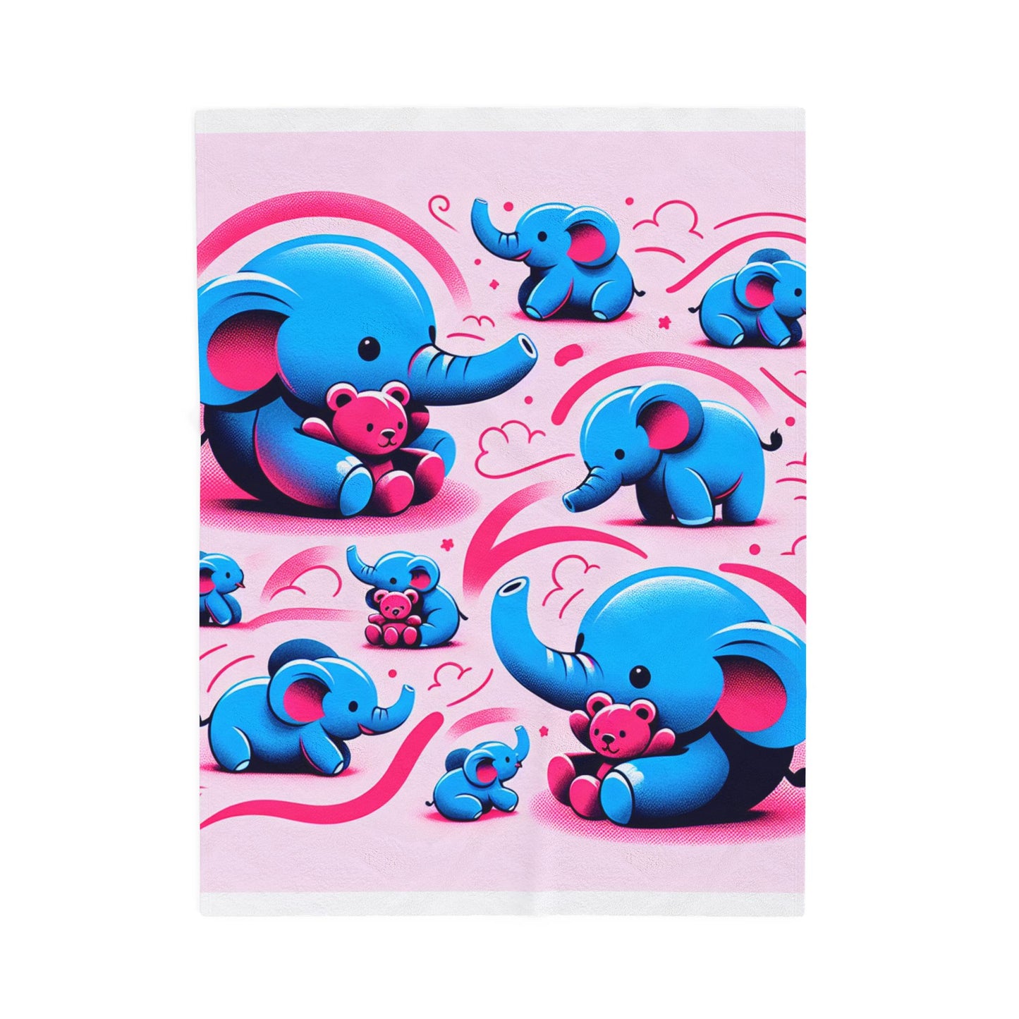Baby Blanket - Elephants & Teddy Bears