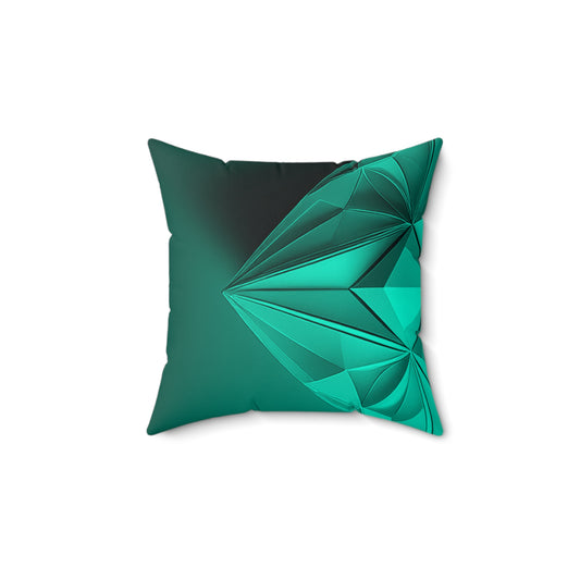 Green Diamond Accent Pillow