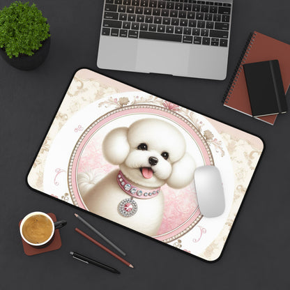 Fur Baby in Pink Desk Mat