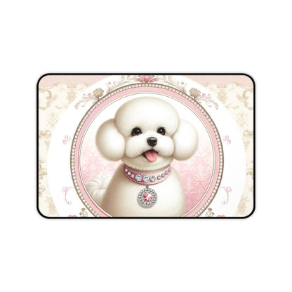 Fur Baby in Pink Desk Mat