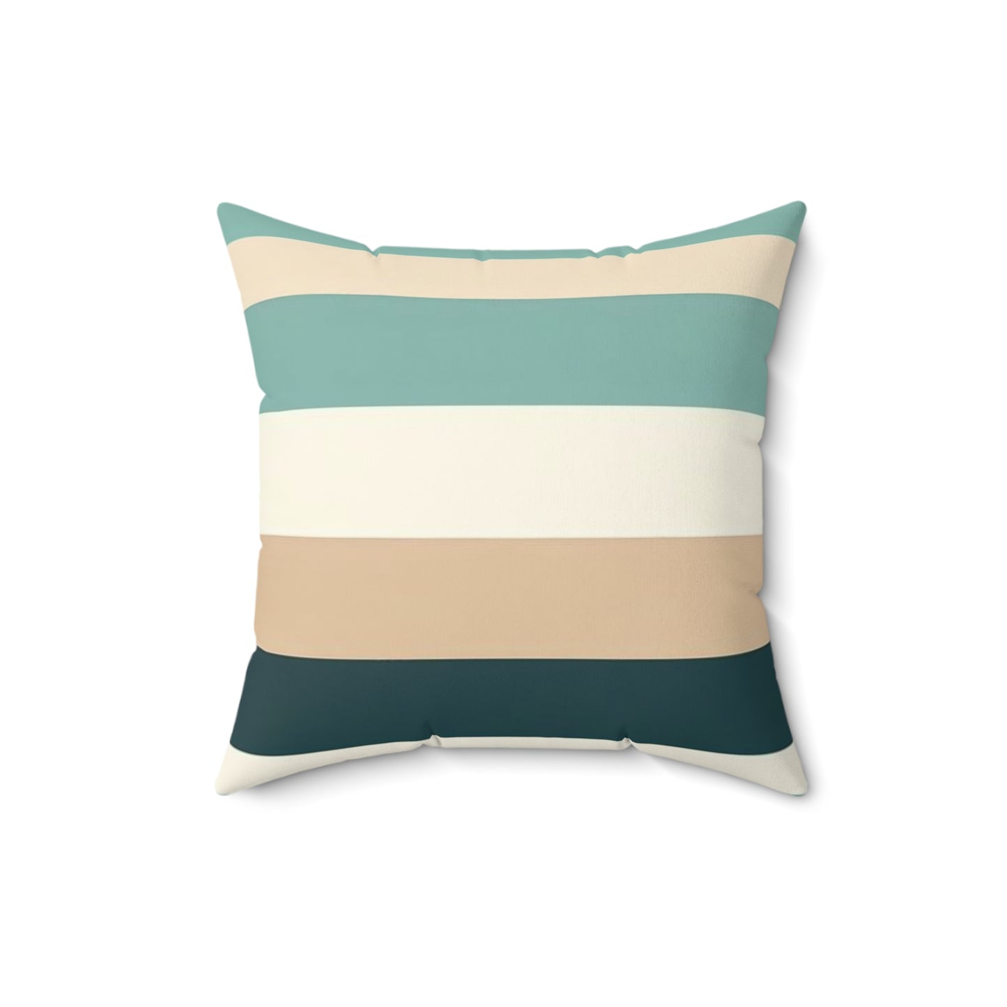 Teal Striped Contemporary Style Pillow