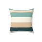 Teal Striped Contemporary Style Pillow
