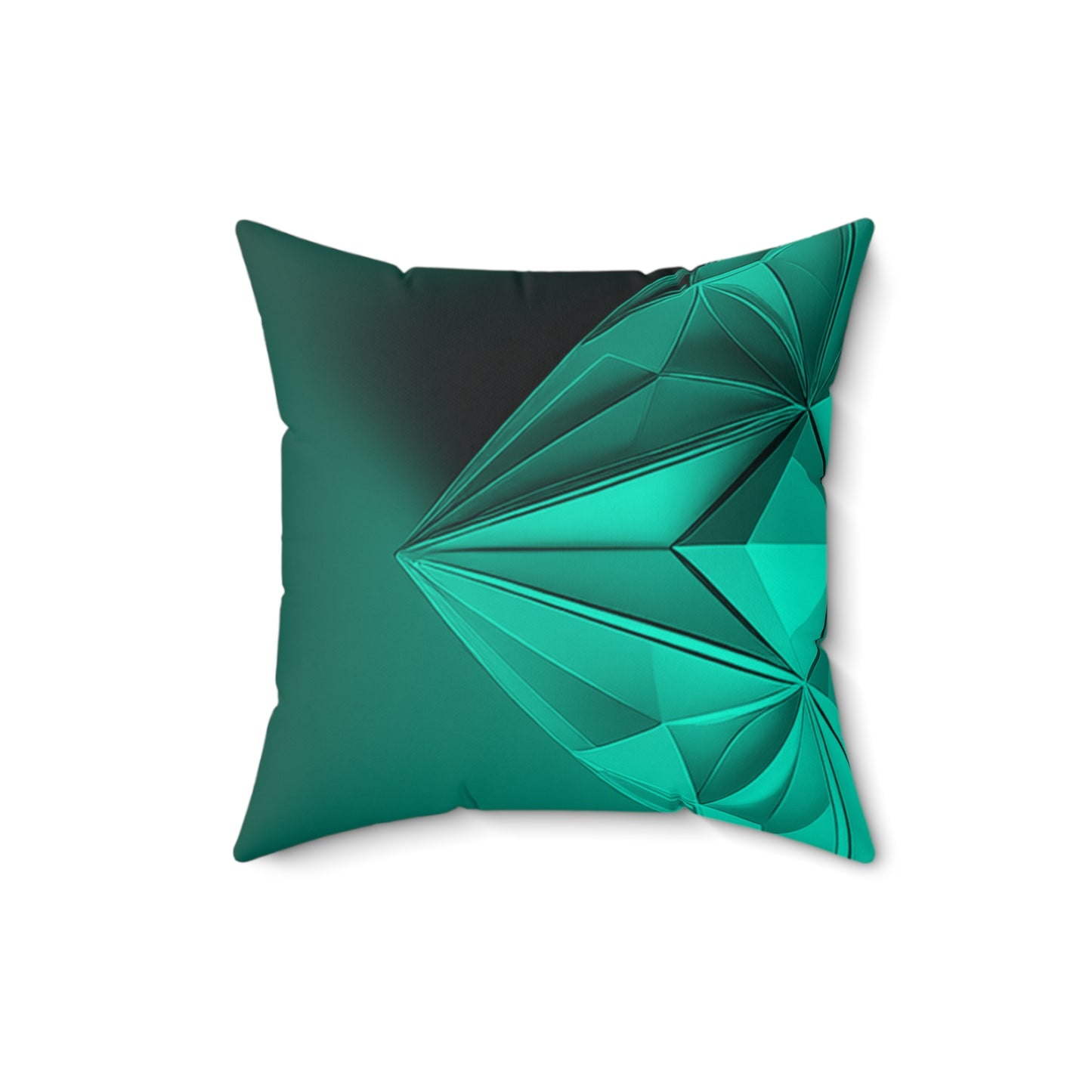Green Diamond Accent Pillow