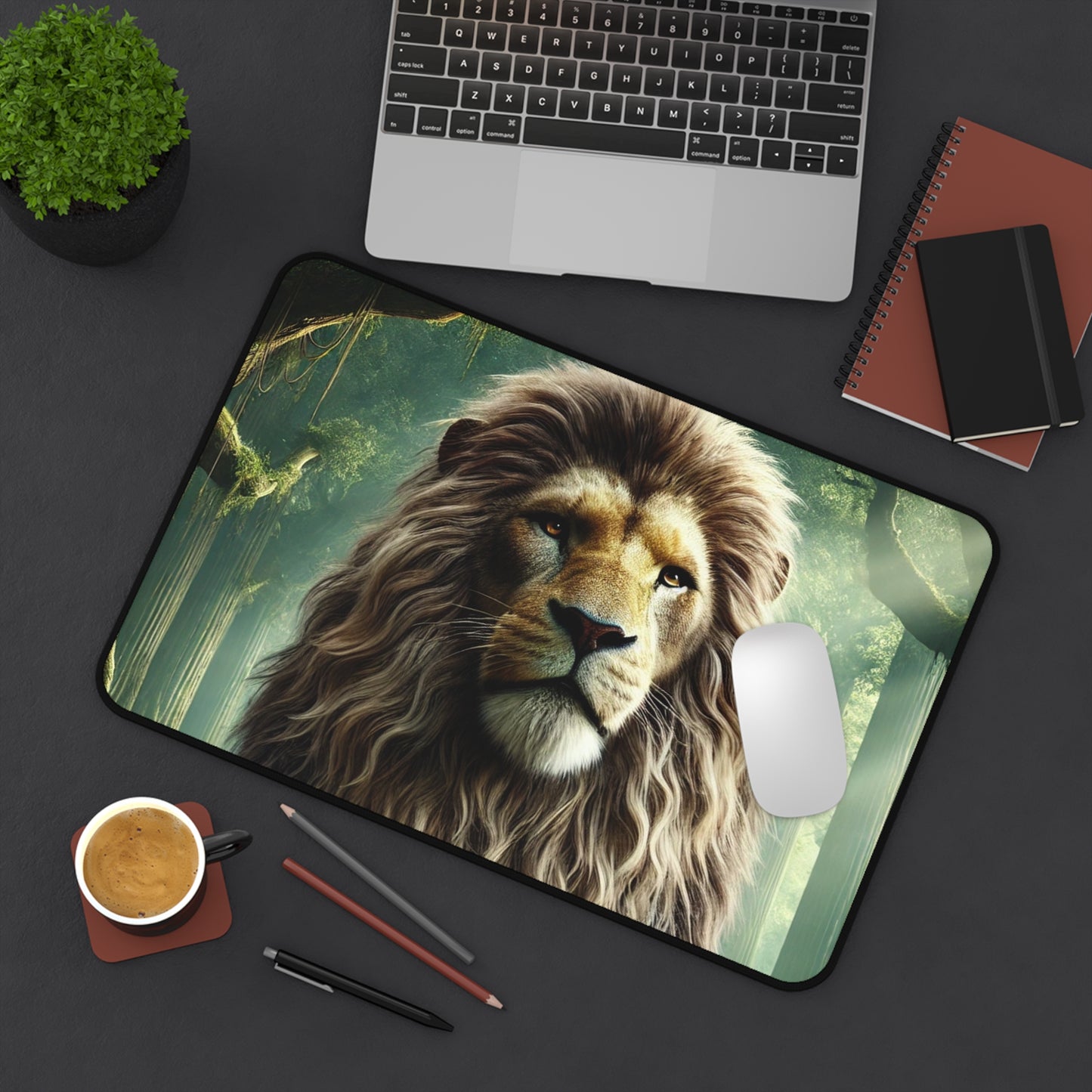 Desk Mat - Lion in the Forest