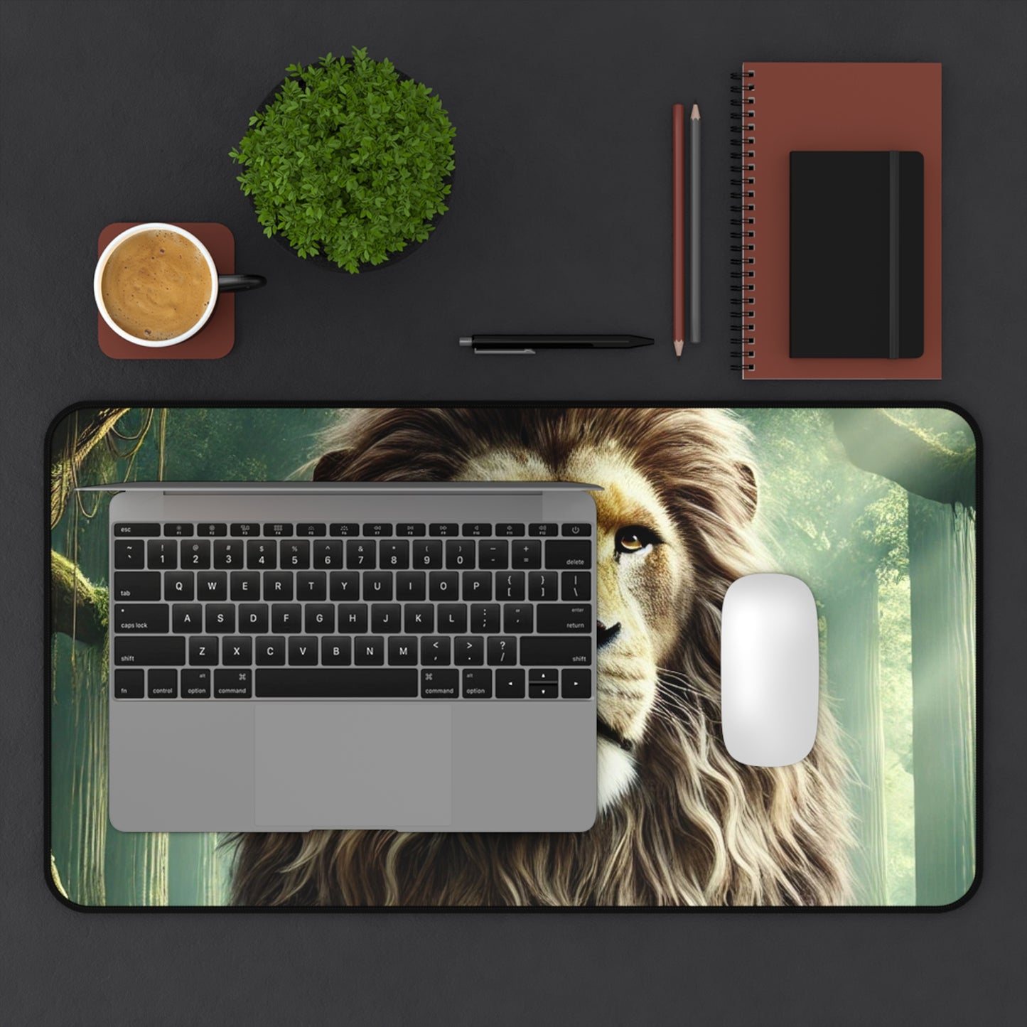 Desk Mat - Lion in the Forest