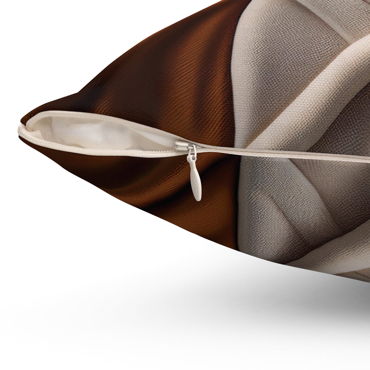 Brown Checkered Decorative Pillow