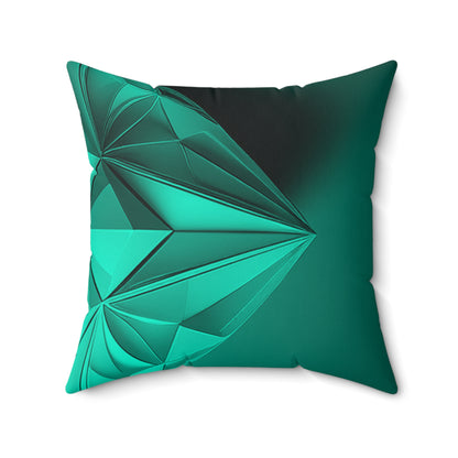 Green Diamond Accent Pillow