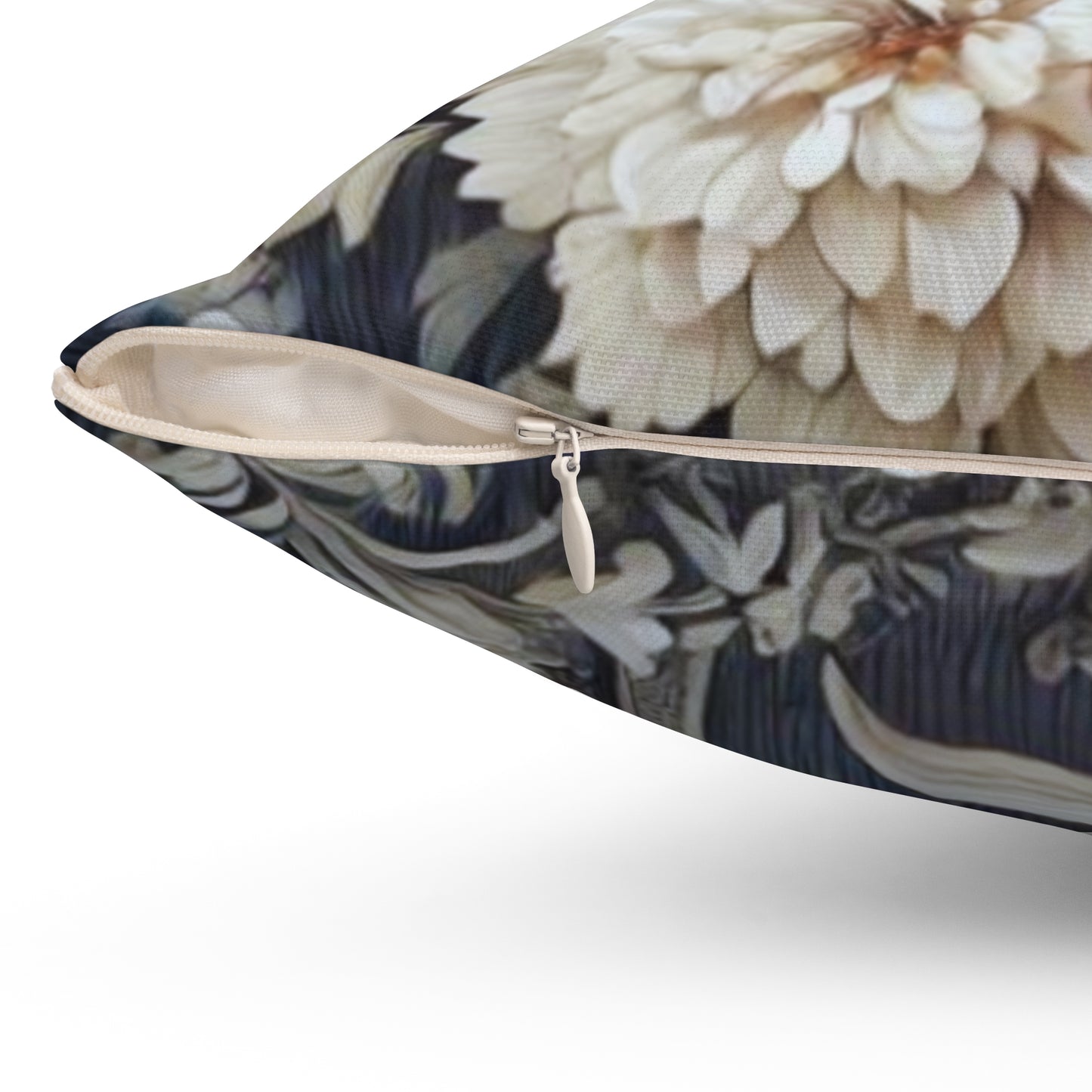 Elegant Blue/Gray Floral Decorative Pillow