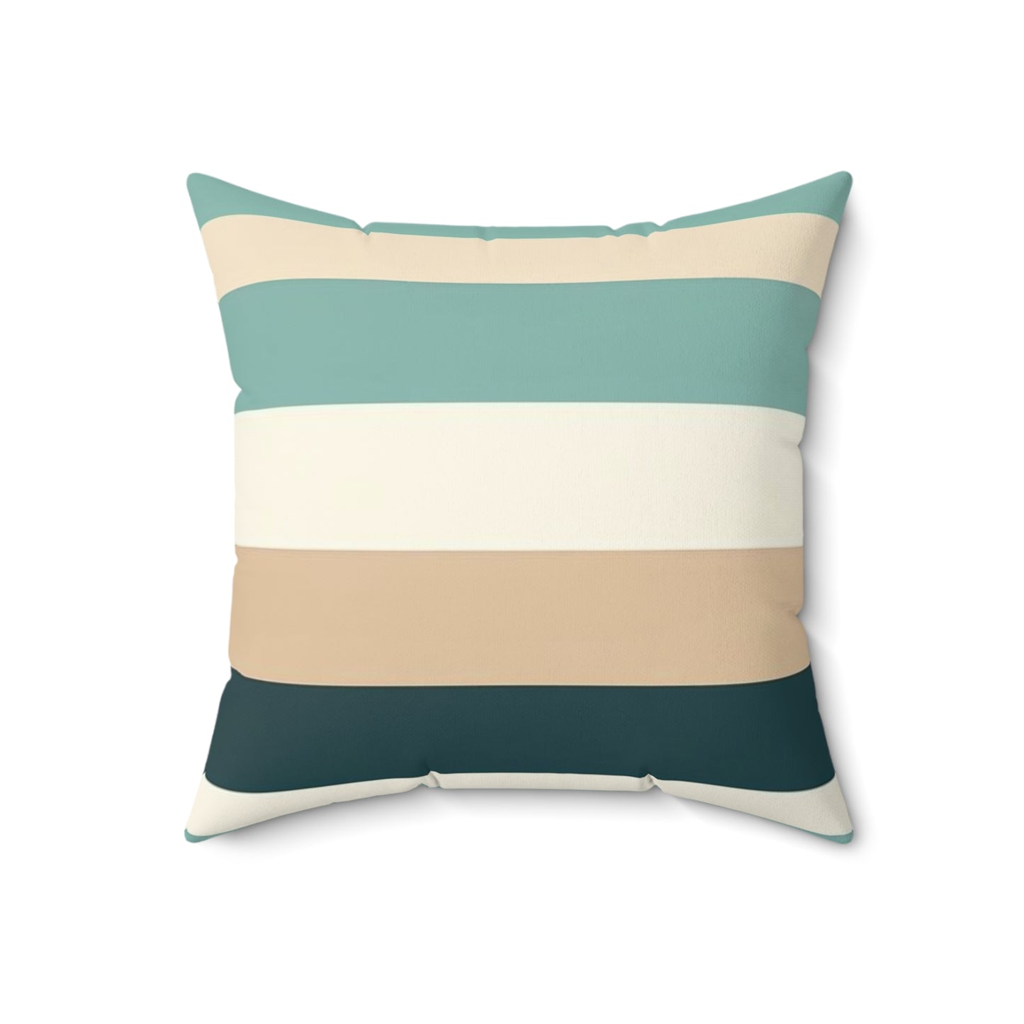 Teal Striped Contemporary Style Pillow