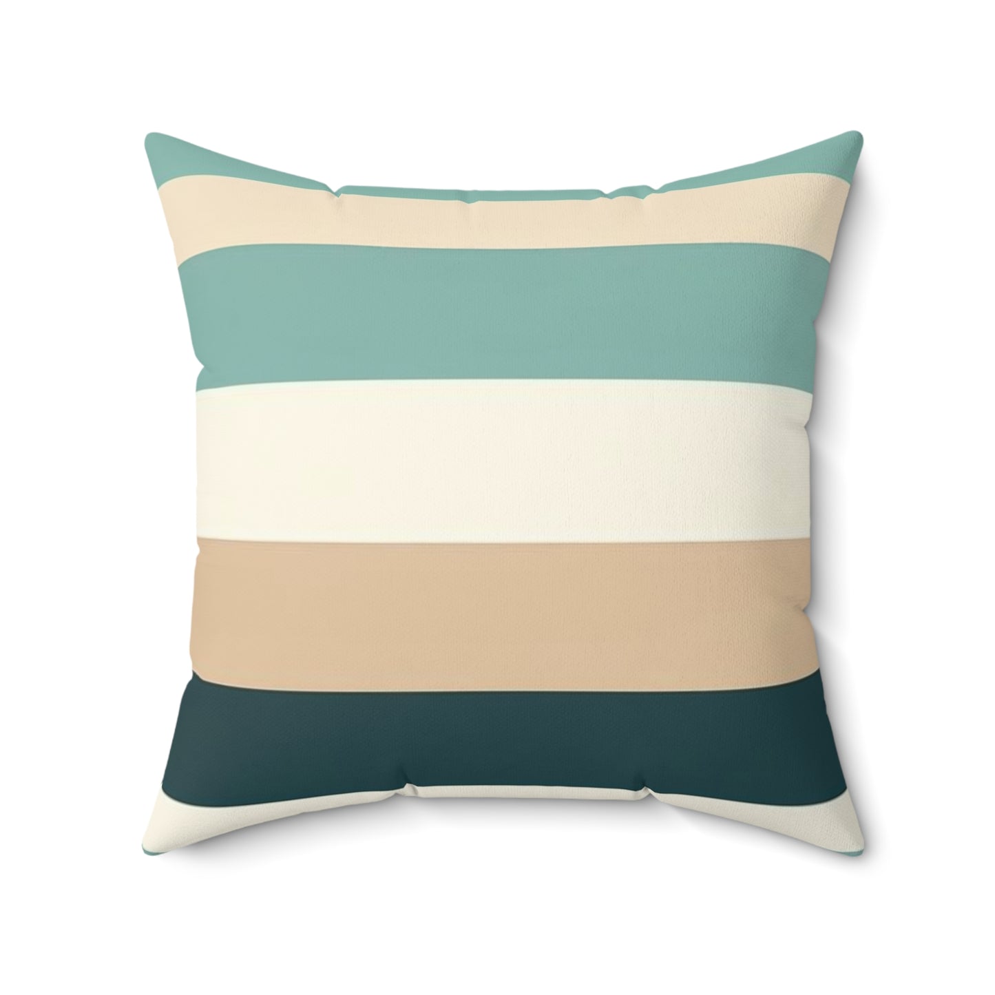 Teal Striped Contemporary Style Pillow