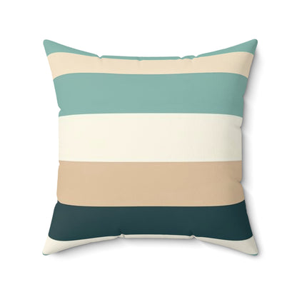 Teal Striped Contemporary Style Pillow