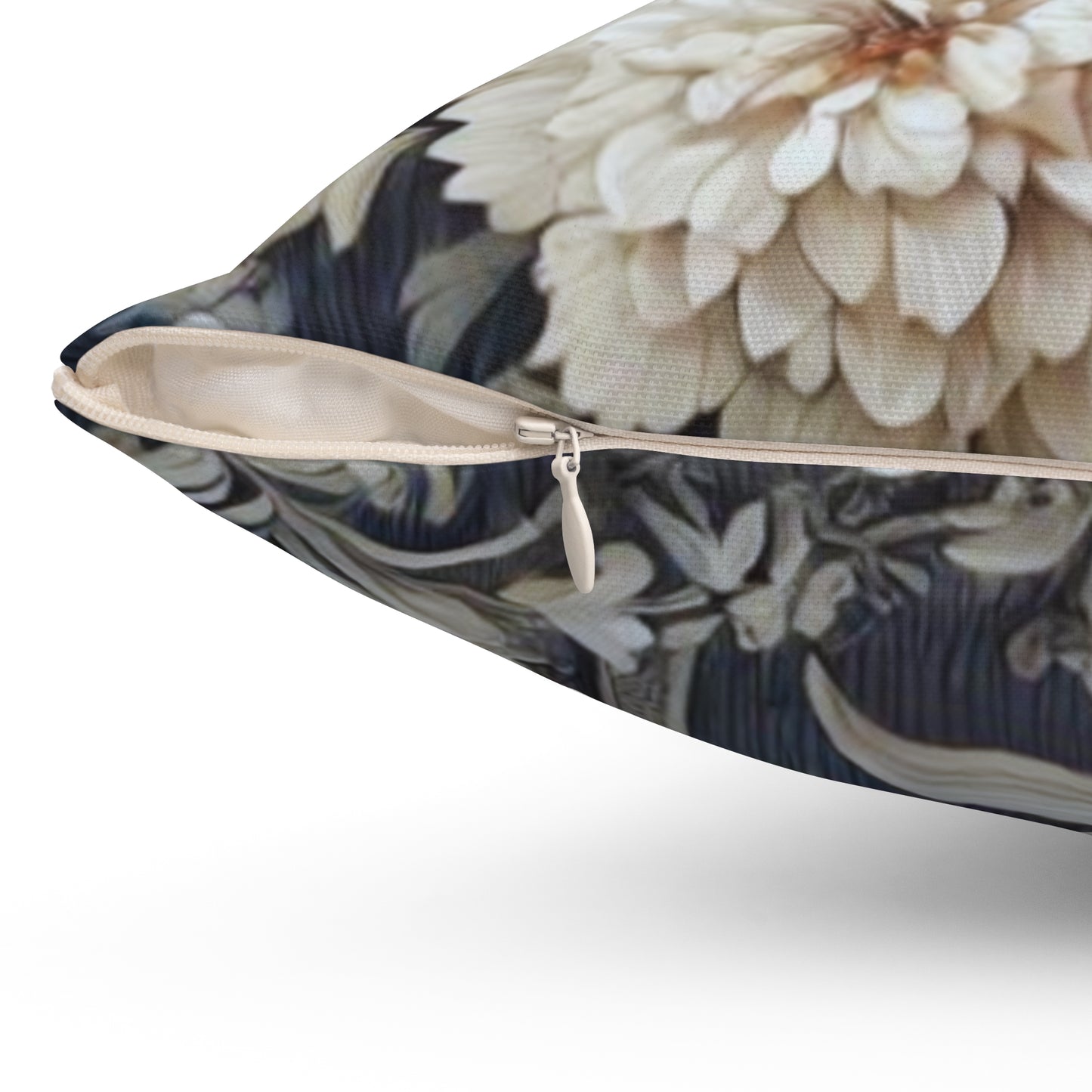 Elegant Blue/Gray Floral Decorative Pillow