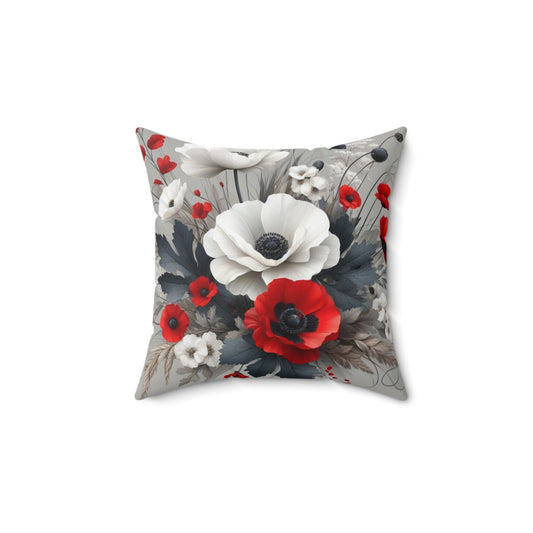 Ivory's Poppies Decorative Pillow