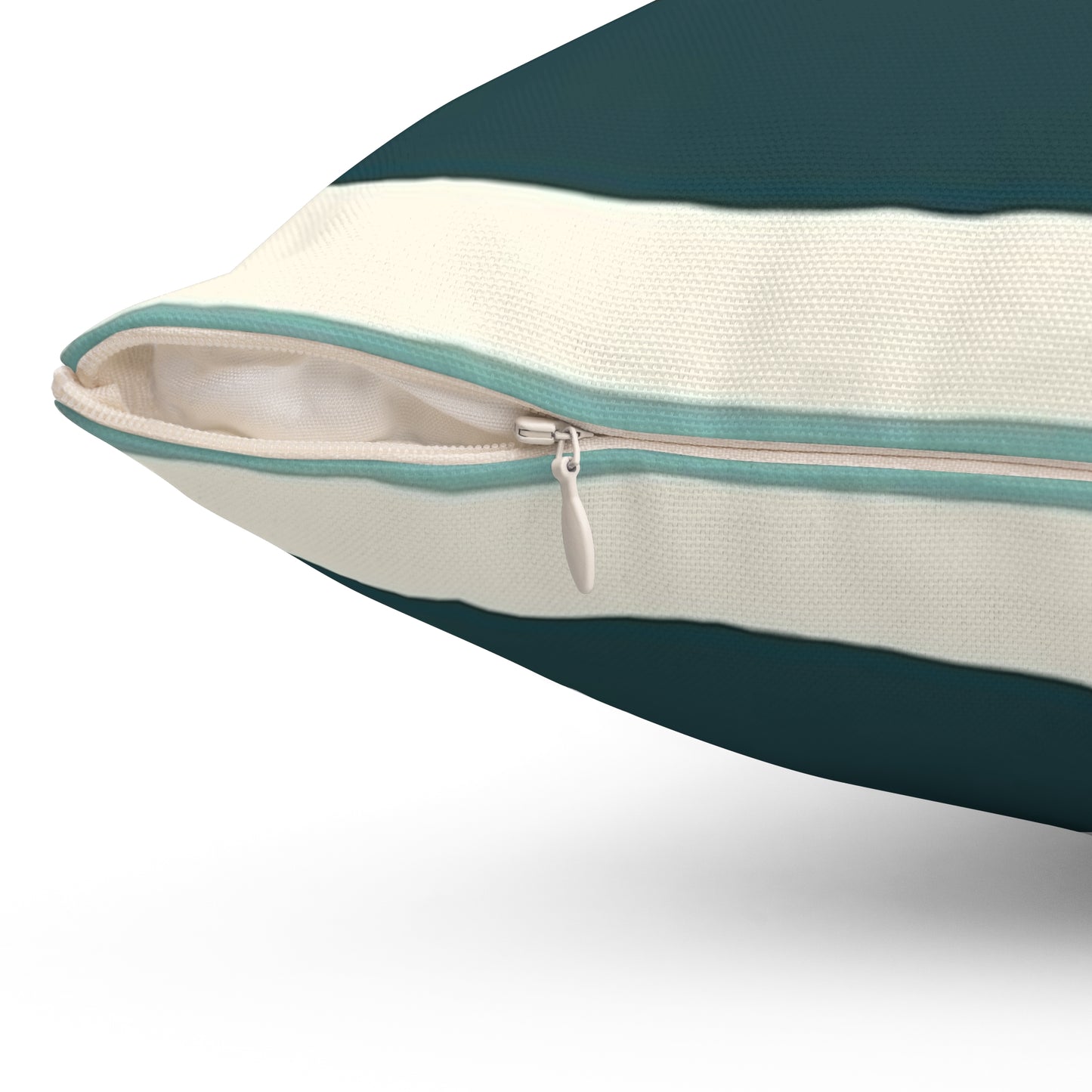 Teal Striped Contemporary Style Pillow