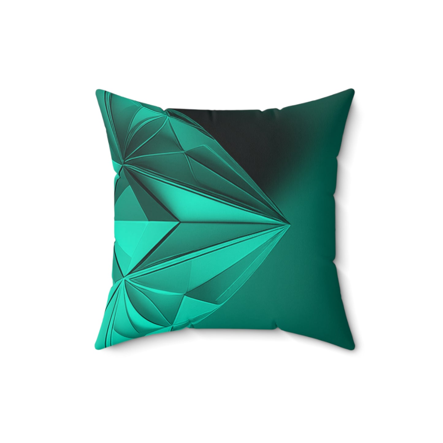 Green Diamond Accent Pillow