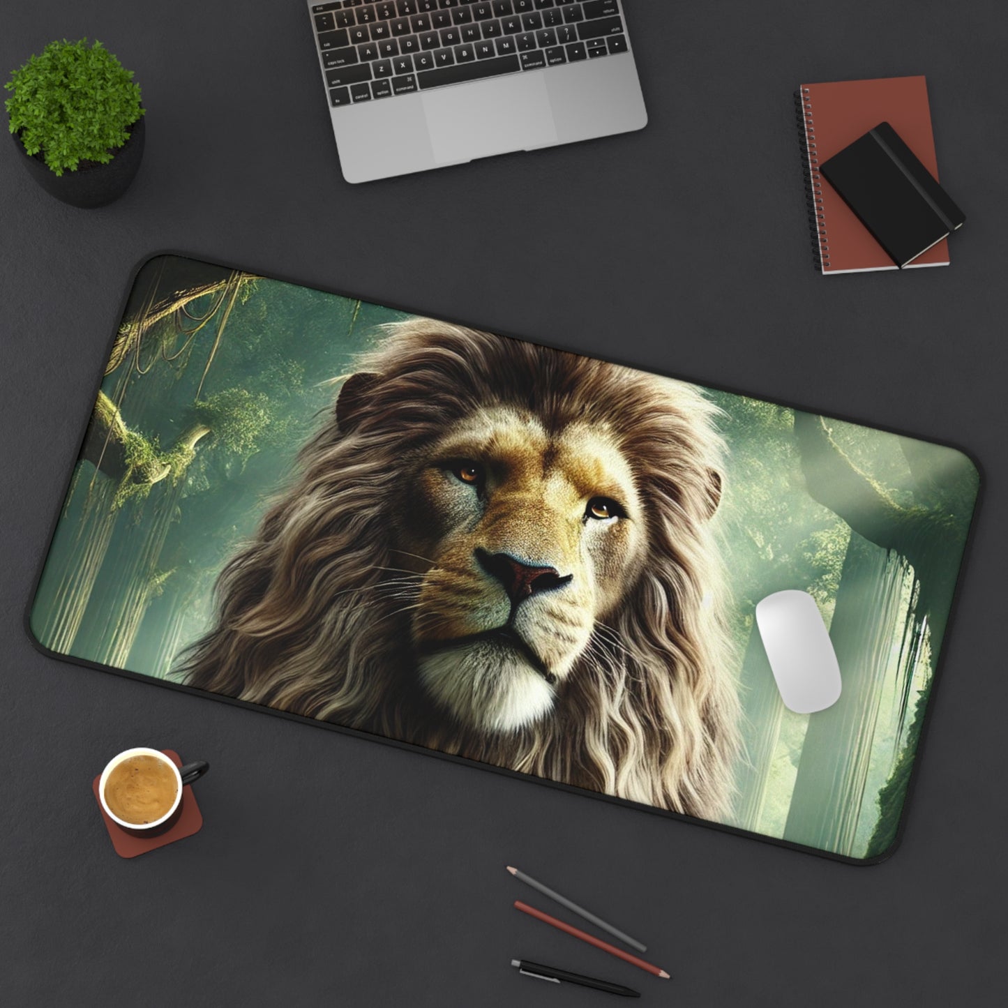 Desk Mat - Lion in the Forest