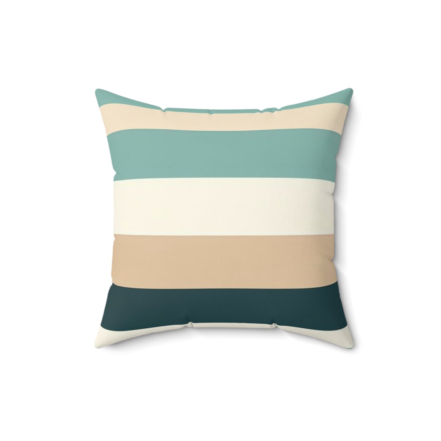 Teal Striped Contemporary Style Pillow