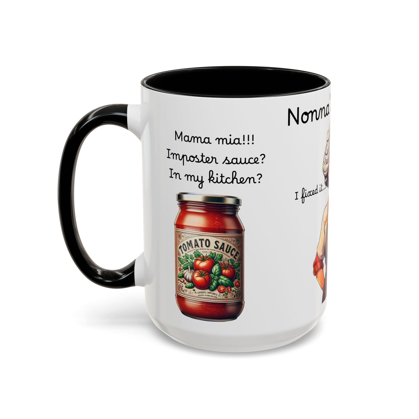 Nonna's No-No's Accent Coffee Mug - 15oz | Perfect for Home Chefs & Food Lovers