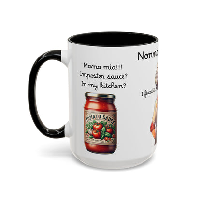 Nonna's No-No's Accent Coffee Mug - 15oz | Perfect for Home Chefs & Food Lovers