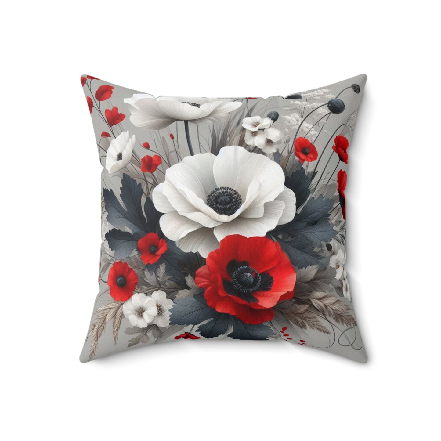 Ivory's Poppies Decorative Pillow