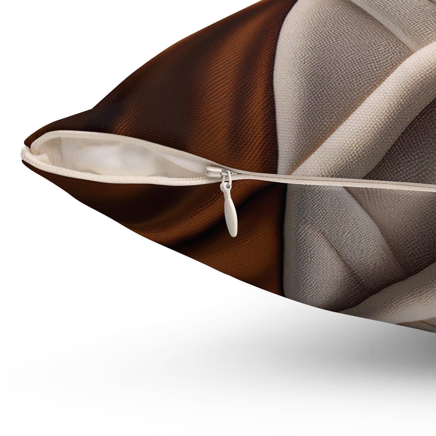 Brown Checkered Decorative Pillow
