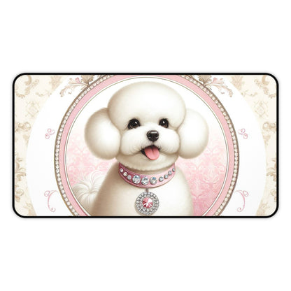 Fur Baby in Pink Desk Mat