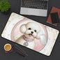 Fur Baby in Pink Desk Mat