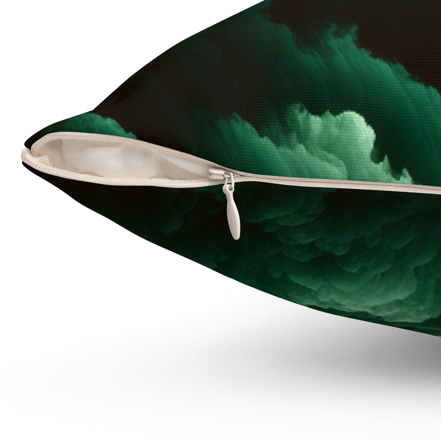 Green Clouds Square Pillow