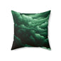 Green Clouds Square Pillow